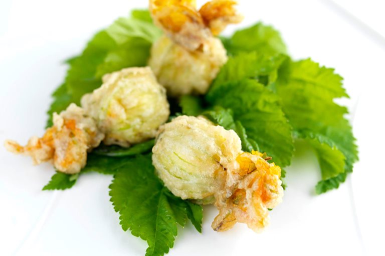 Tempura of Stuffed Courgette Flowers Recipe Great British Chefs