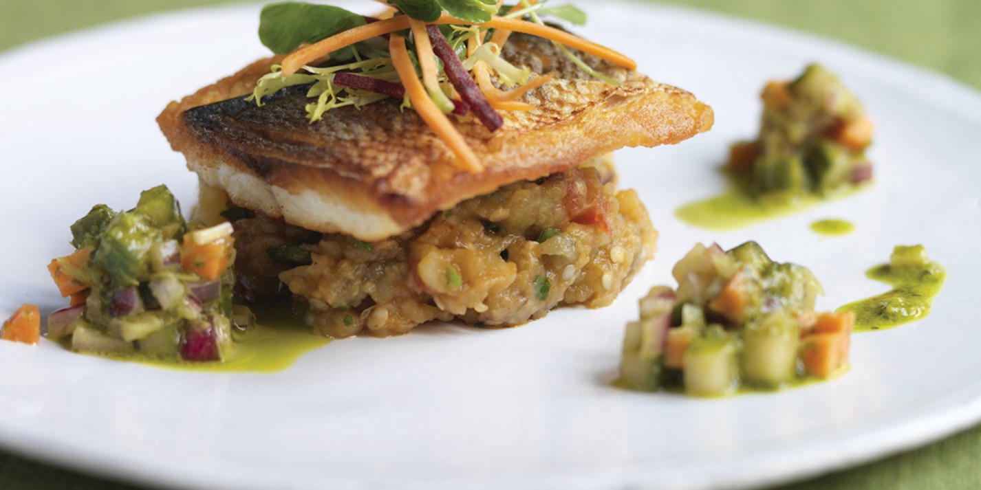 Seared Black Bream Recipe With Kachumber Great British Chefs