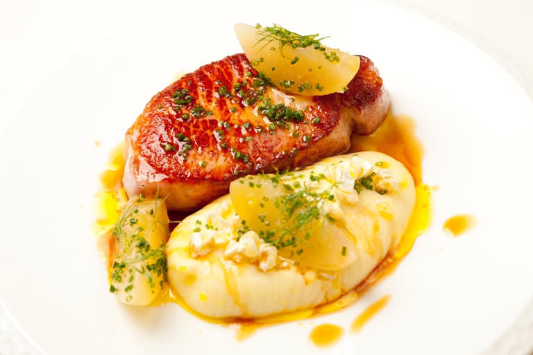 Pork with Peaches Recipe Great British Chefs