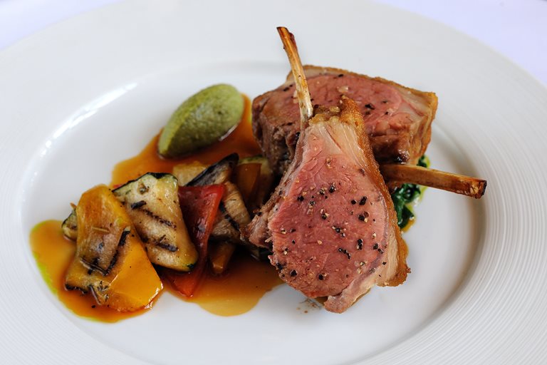 Roast Lamb Recipe with Vegetables, Tapenade and Pesto - Great British Chefs