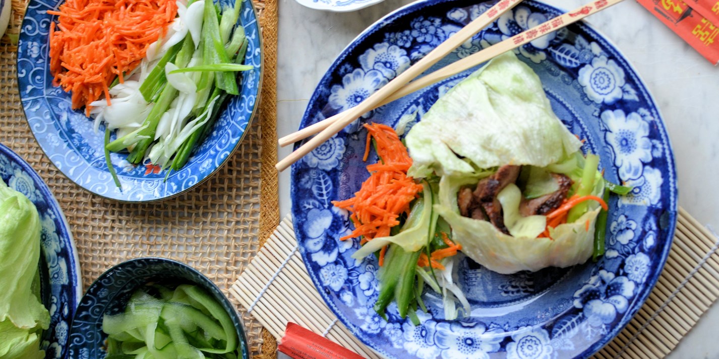 Crispy Duck Lettuce Wraps Recipe Great British Chefs