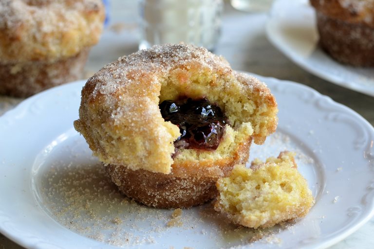 Lower calorie baked jam doughnuts recipe Great British Chefs