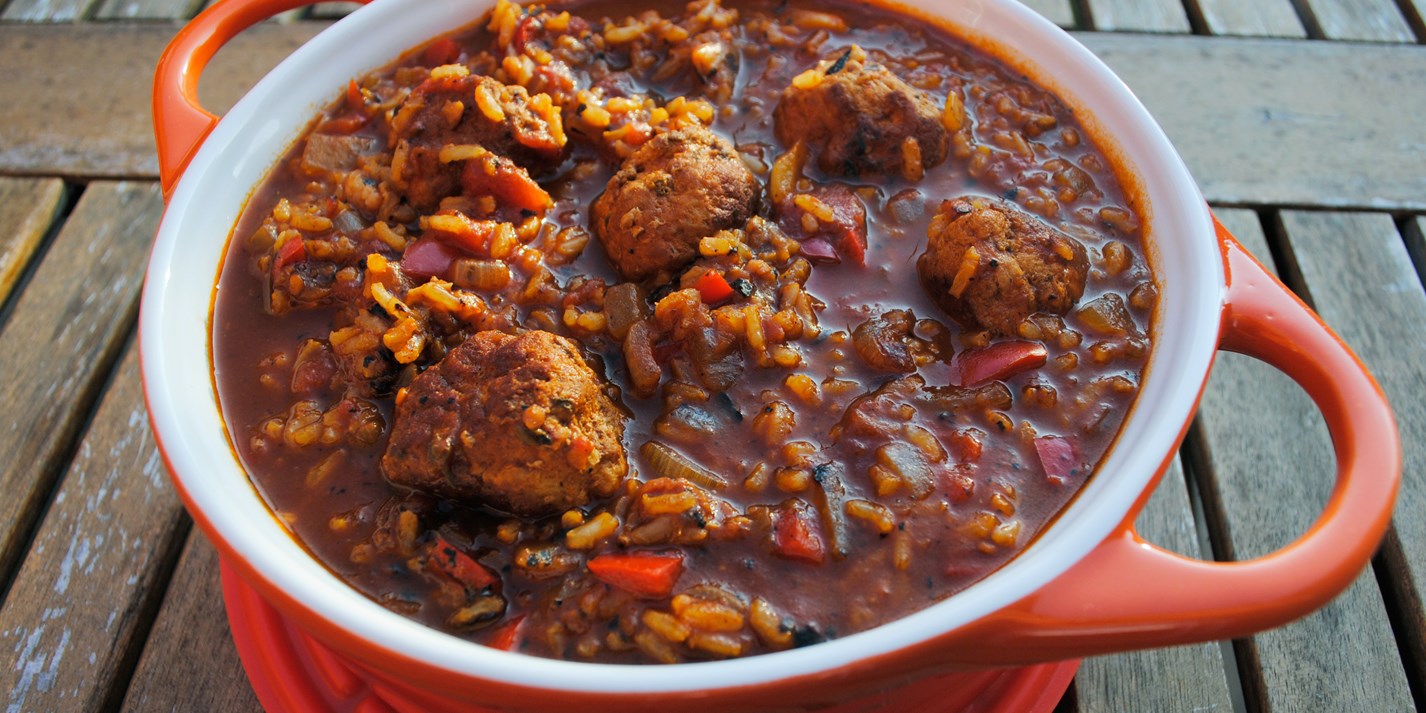 Turkey Meatball Tomato Risotto Soup Recipe Great British Chefs