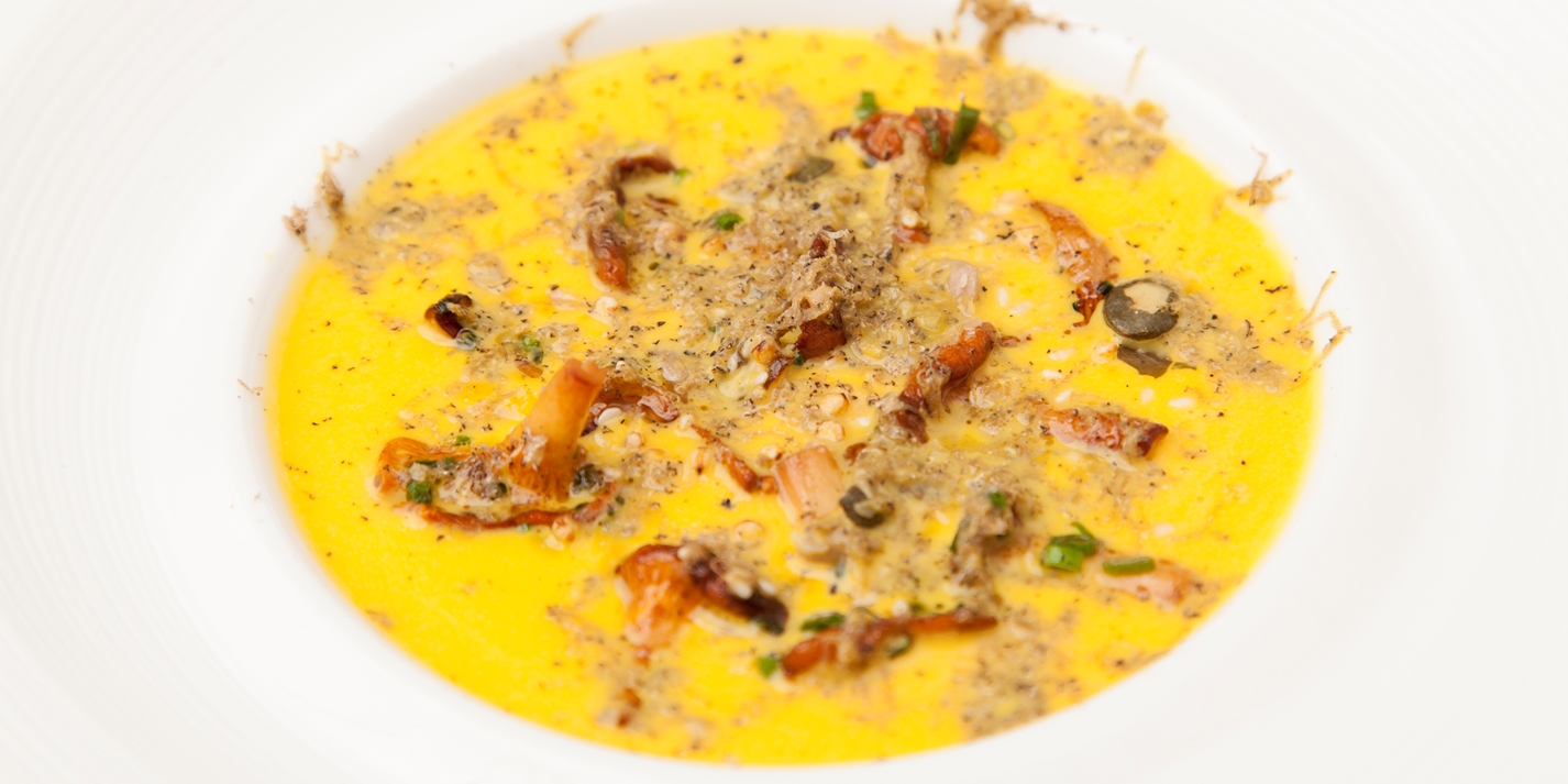 Pumpkin Soup Recipe with Wild Mushrooms Great British Chefs