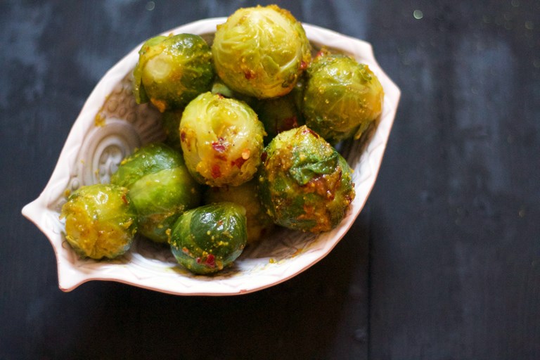 Saffron and Pistachio Butter Brussels Sprouts Recipe Great British Chefs