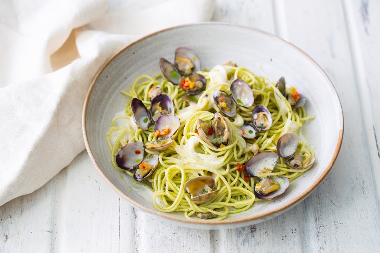 Clam Spaghetti with Gremolata Great British Chefs