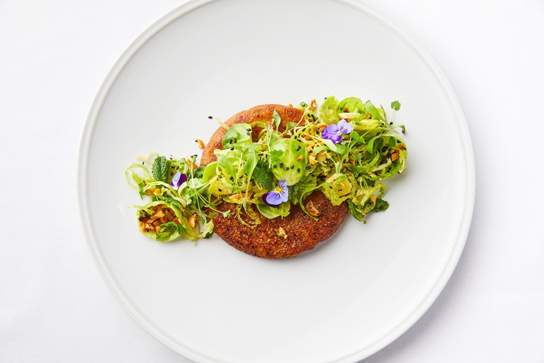 Kimchi Pancake Recipe with Sprout Slaw Great British Chefs