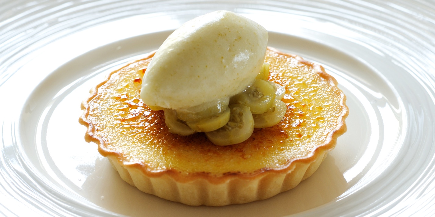 Gooseberry Custard Tart Recipe & Ginger Sorbet Great British Chefs