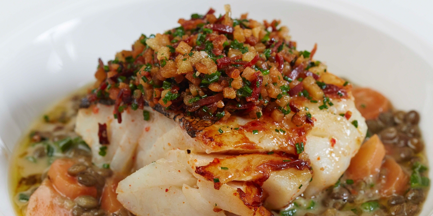 Cod with Lentils Recipe Great British Chefs