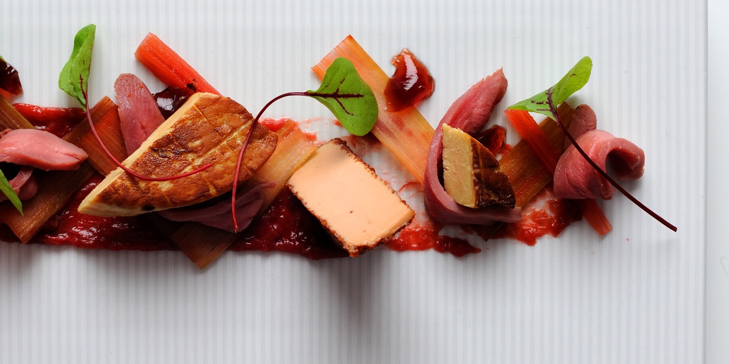 Foie Gras Recipe With Rhubarb & Duck Breast Great British Chefs
