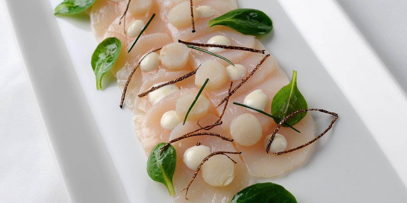 Scallop Carpaccio Recipe & Truffle Vinaigrette Great British Chefs