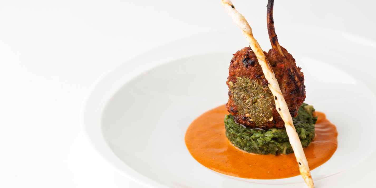 SpiceCrusted Lamb Rack With SpinachPotatoes Great British Chefs