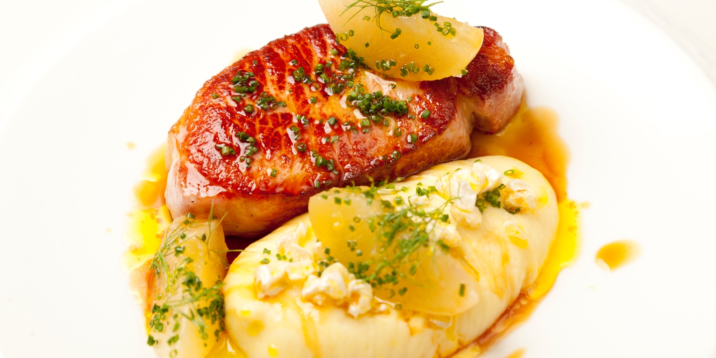 Pork with Peaches Recipe Great British Chefs