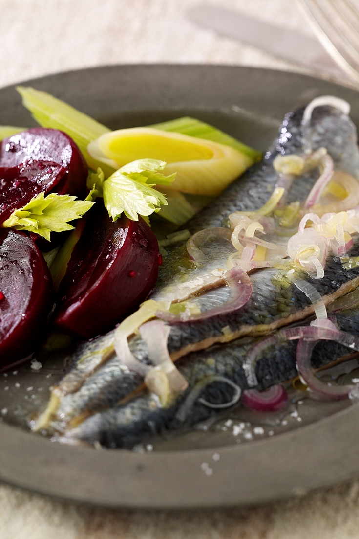 Marinated herrings with beetroot recipe Great British Chefs