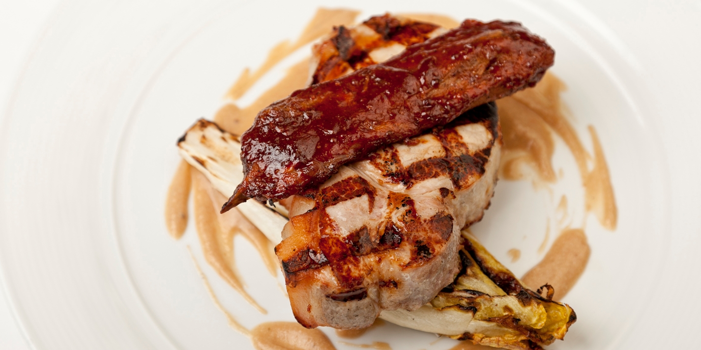 BBQ Pork Chop Recipe With Ribs and Apple Sauce Great British Chefs