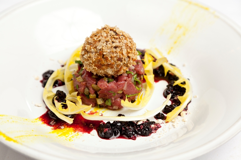 Venison Tartare with Scotch Egg Recipe Great British Chefs