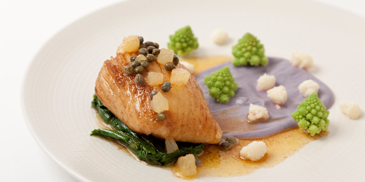Skate Wing, Cauliflower Purée & Romanesco Great British Chefs