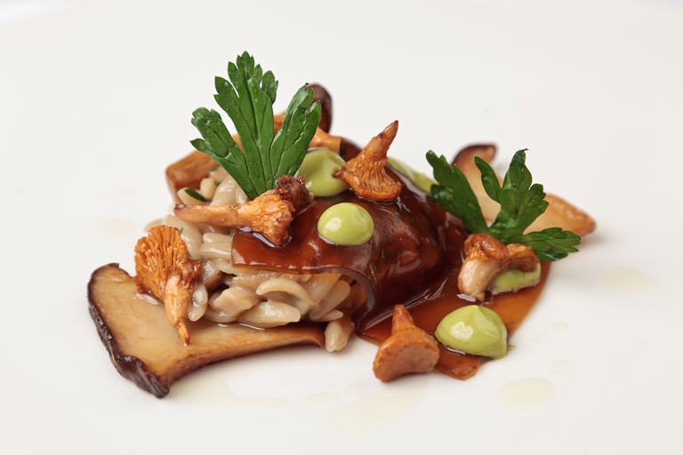 Mushroom Orzo with Soy Sauce Jelly Recipe - Great British 