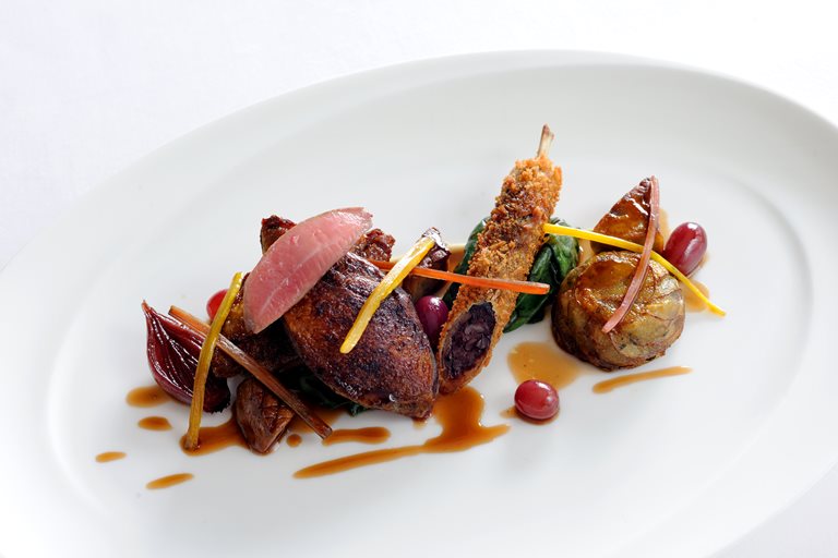 Roast Pigeon Crispy Leg & Foie Gras Hollandaise - Great 