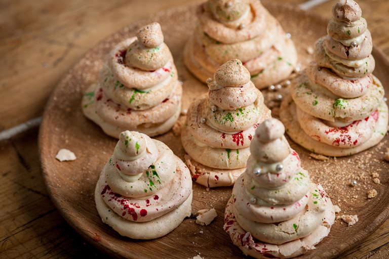 Christmas Tree Meringues Recipe Great British Chefs