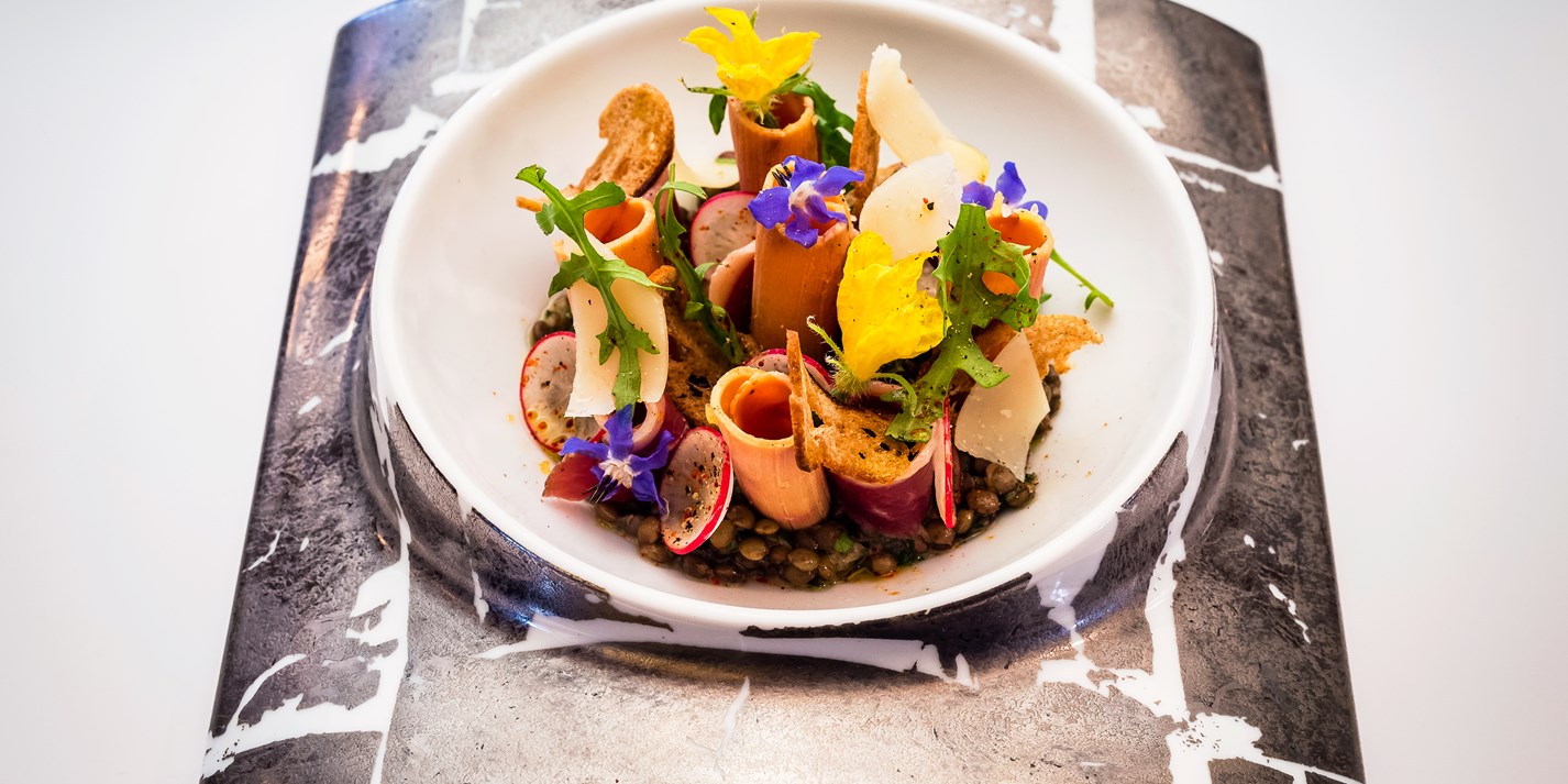 Smoked Duck, Foie Gras and Lentil Salad Recipe - Great 