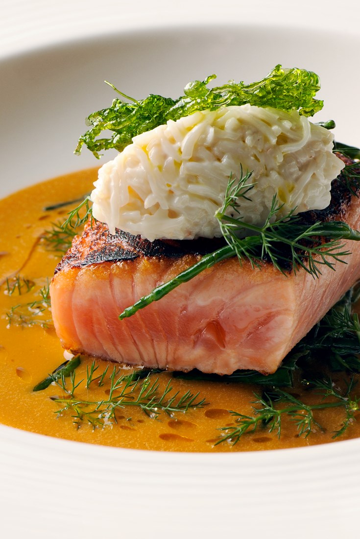 Sea Trout Recipe With Crab Mayonnaise Great British Chefs