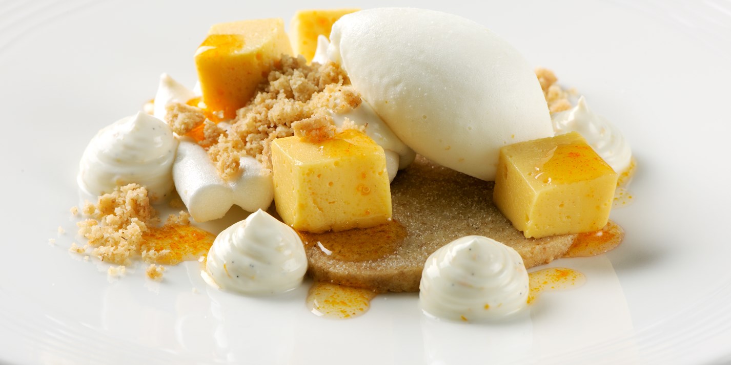 Sea Buckthorn Meringue With Sorbet & Shortbread Great British Chefs