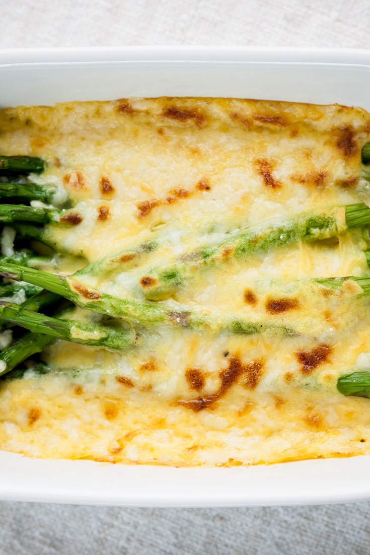 Baked Asparagus Cheese Recipe Great British Chefs