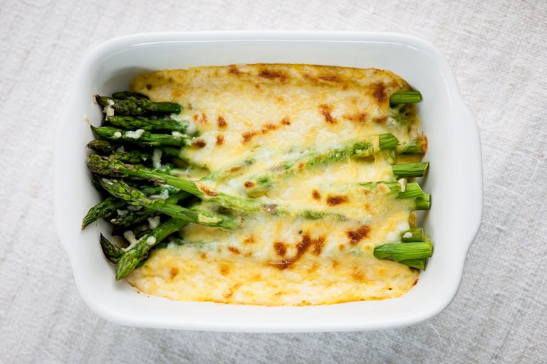 Baked Asparagus Cheese Recipe Great British Chefs