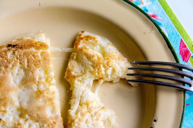 Three cheese tapioca pancakes recipe - Great British Chefs