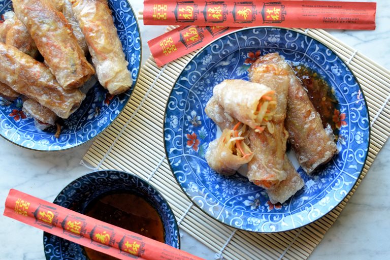Chinese vegetable spring rolls recipe Great British Chefs