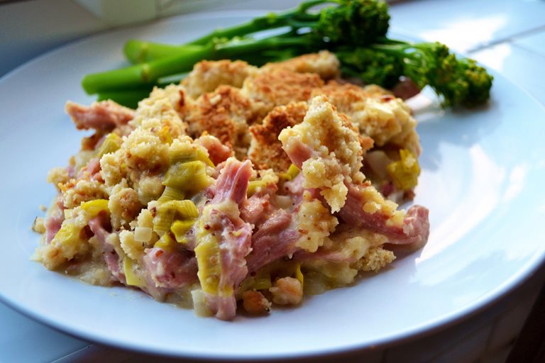 Gammon and Leek Crumble Recipe - Great British Chefs