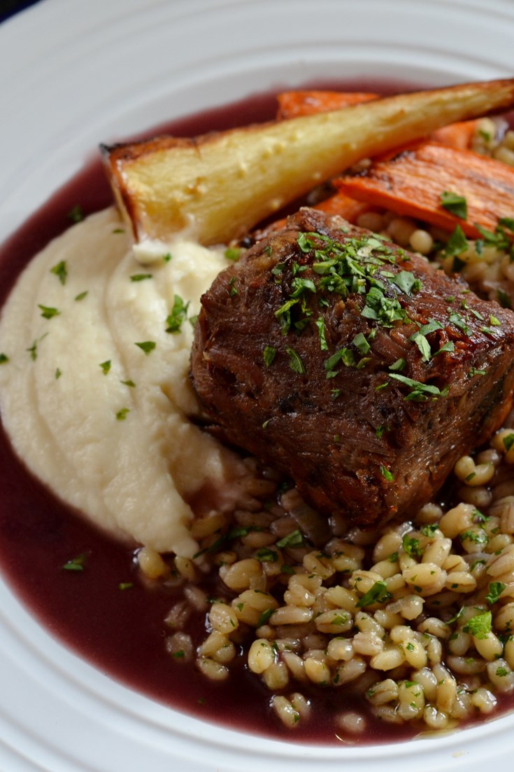 Braised and Set Lamb Shoulder with Pearl Barley Great British Chefs