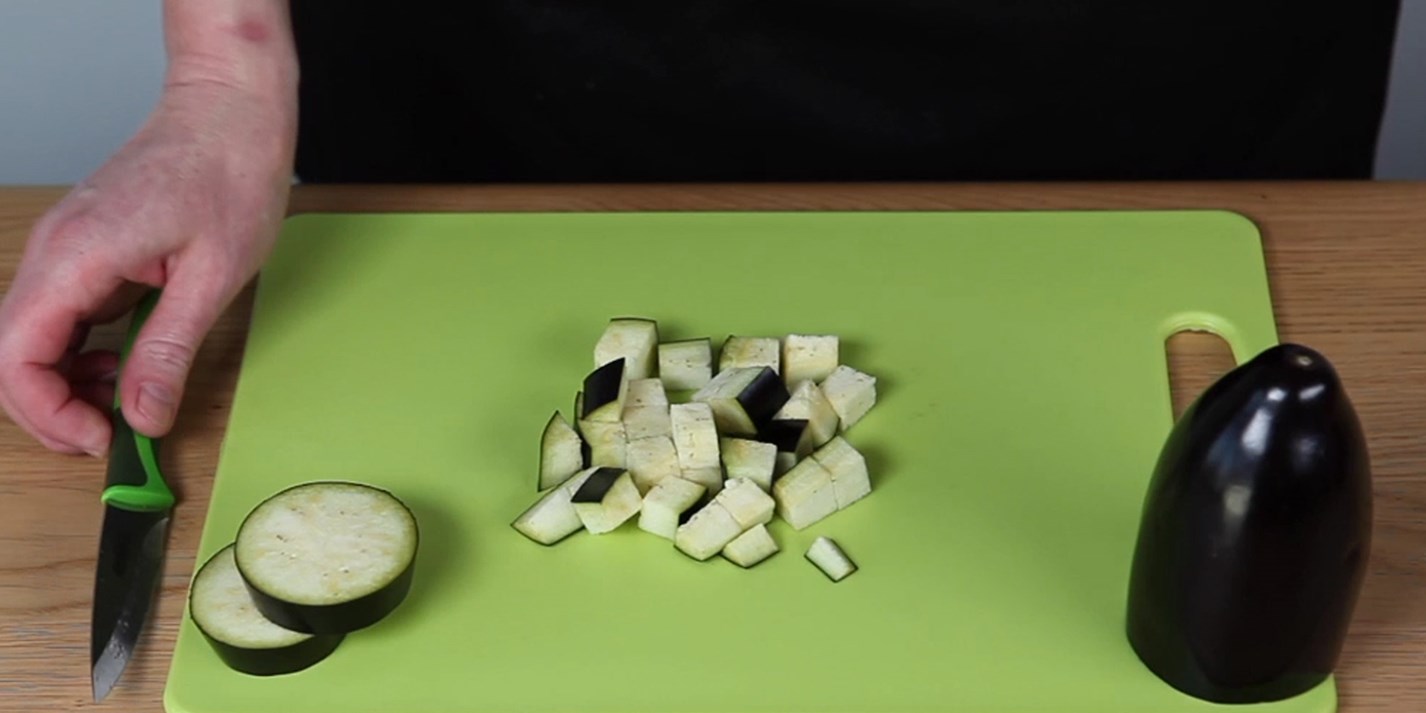 How to Dice an Aubergine Video Great British Chefs