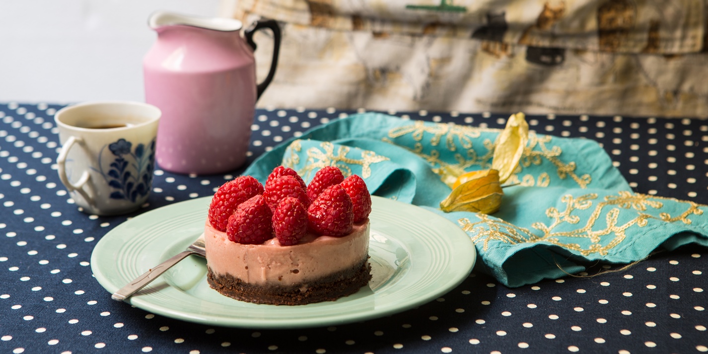 Raspberry MousseTopped Chocolate Cake Recipe Great British Chefs