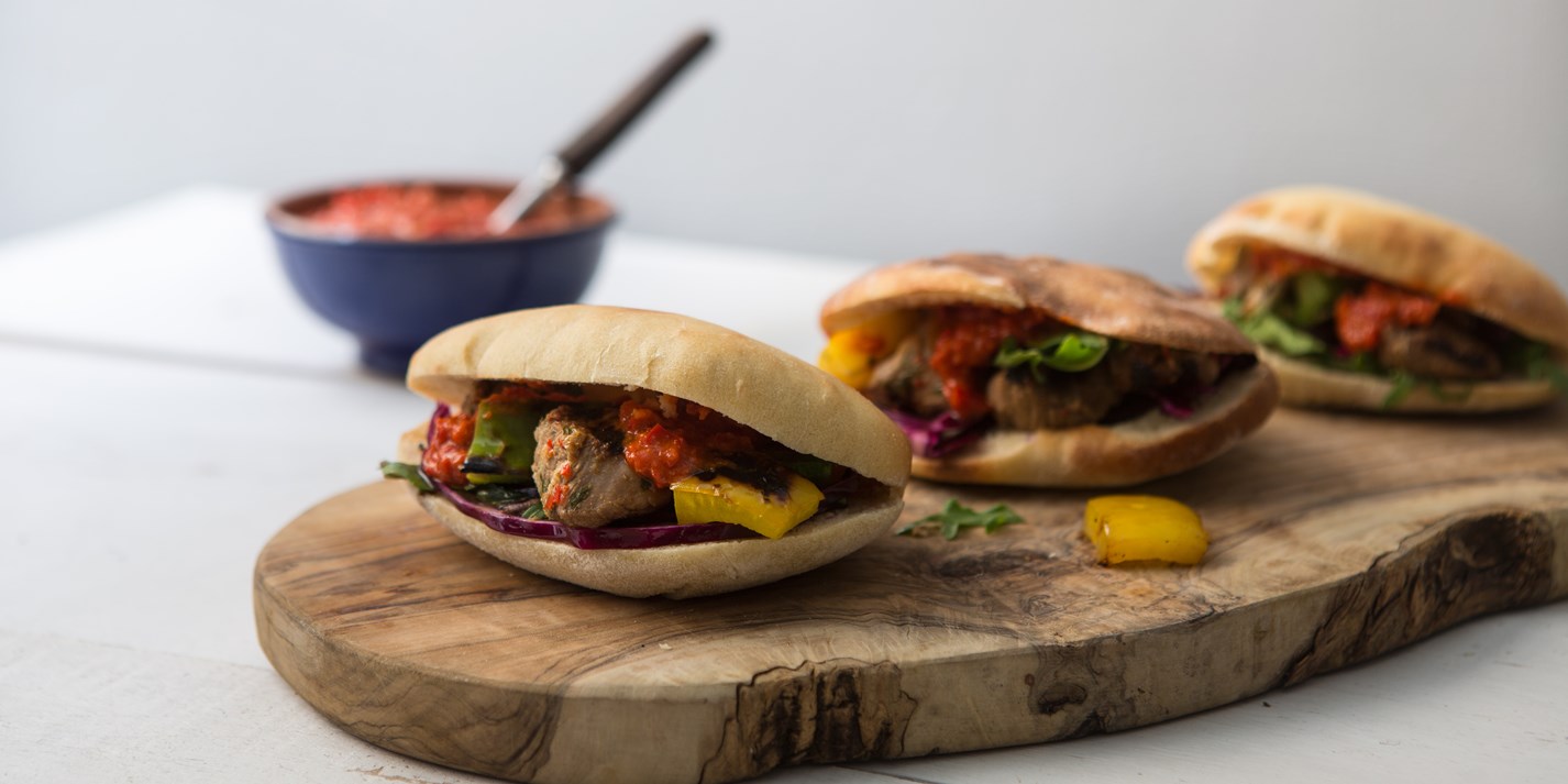 Lamb shish kebabs with harissa recipe - Great British Chefs