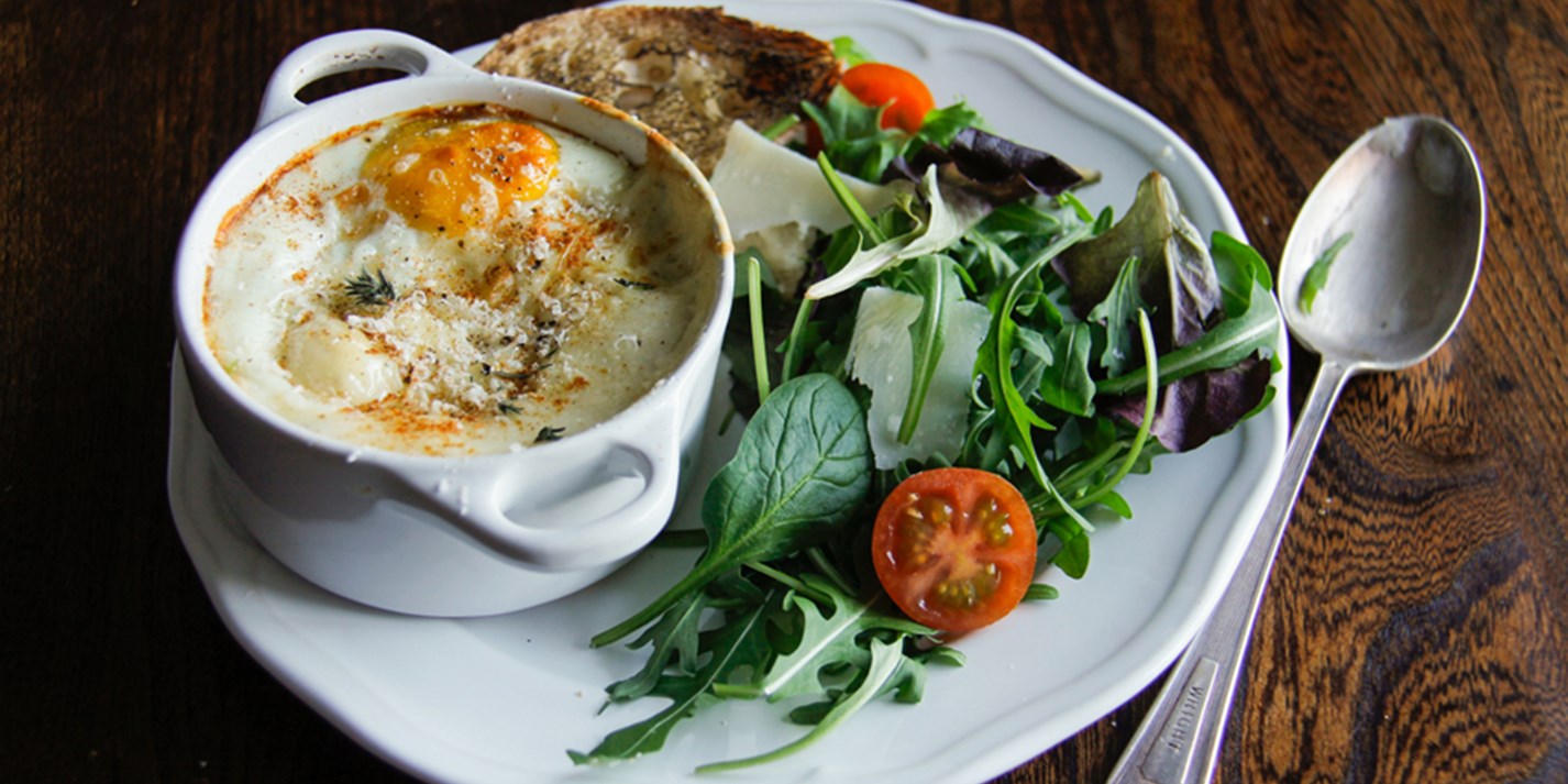 Potato and Leek Baked Eggs Recipe Great British Chefs