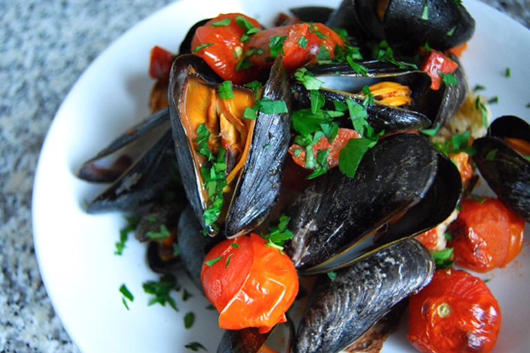 Roasted Mussel and Tomato Recipe - Great British Chefs