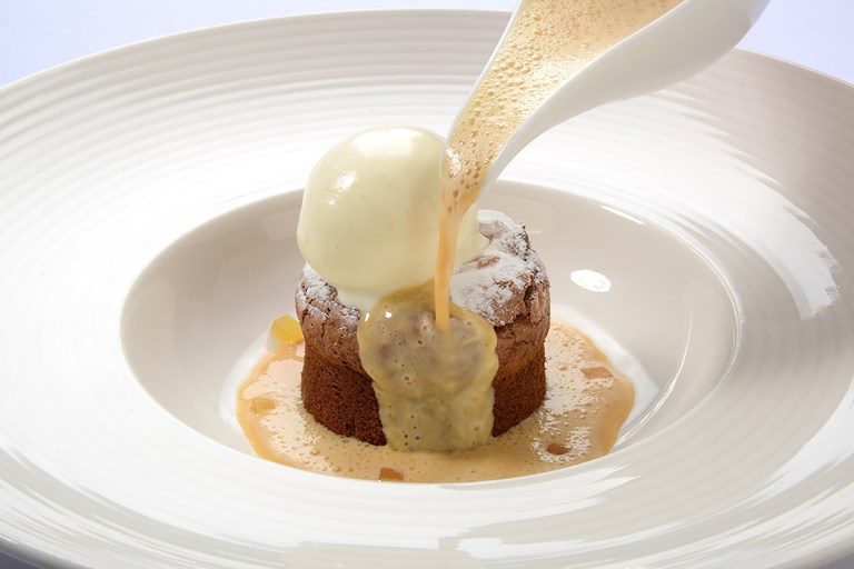 Ginger Pudding with Caramel Custard Recipe - Great British 