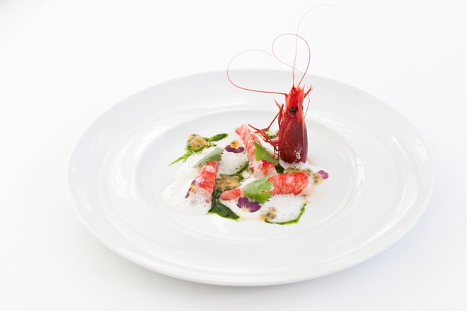 Red Prawns, Amaranth, and Beetroot Sorbet Recipe - Great Italian Chefs