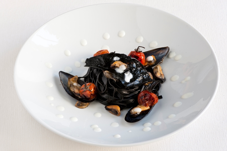 Squid Ink Pasta with Mussels Recipe - Great Italian Chefs