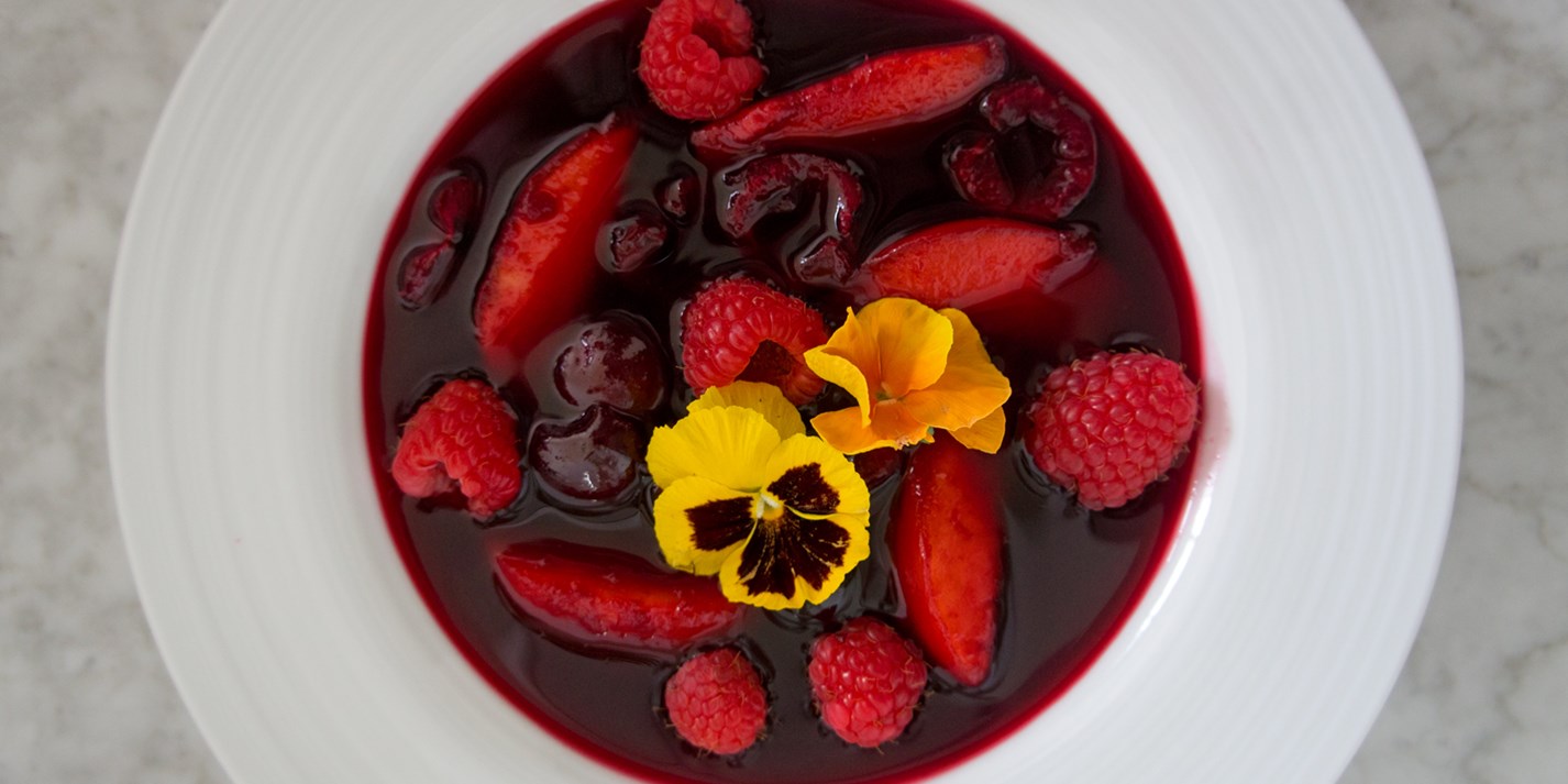 Blackcurrant And Cherry Soup Recipe Great British Chefs