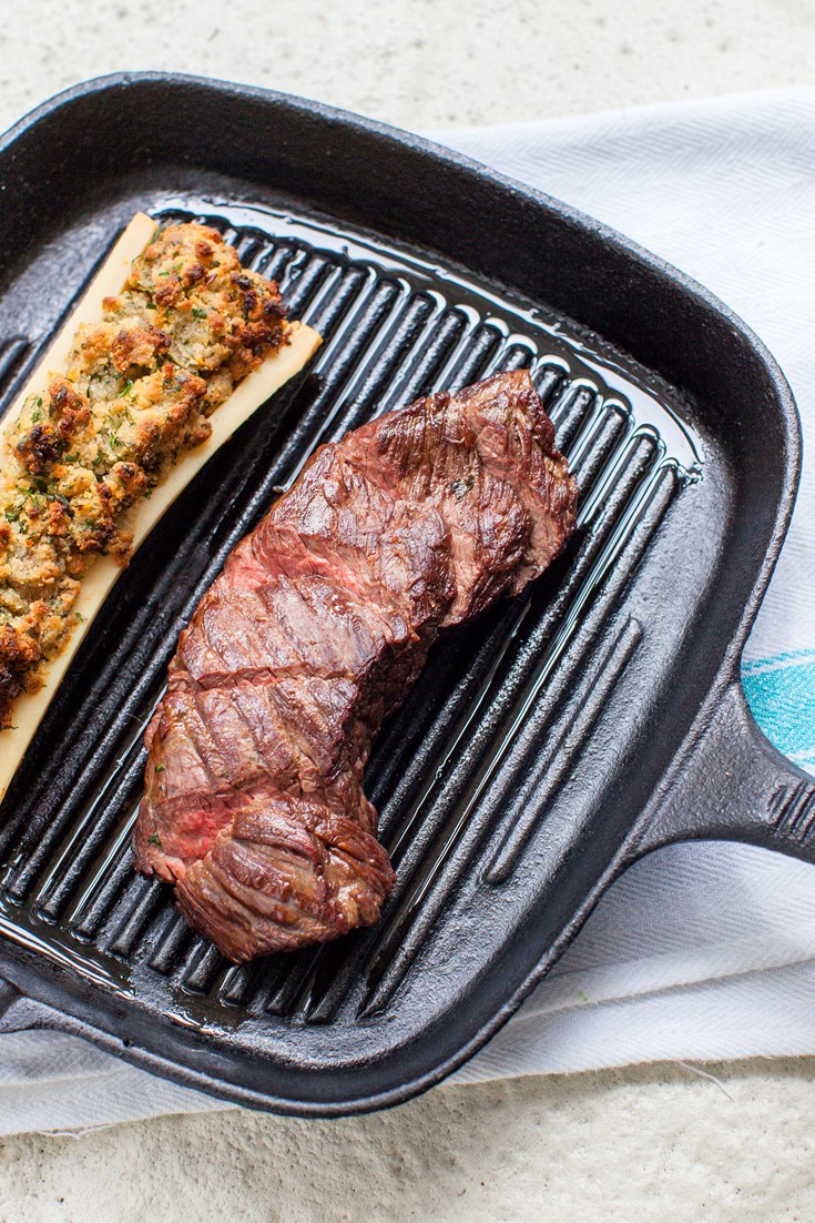 Hanger Steak Recipe with Baked Bone Marrow Great British Chefs