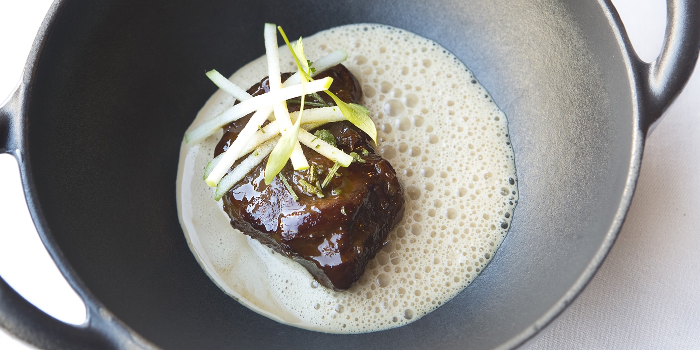 Braised Pig Cheek with Lobster Bisque Recipe - Great 