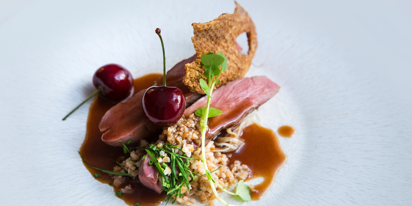 Sous Vide Duck Breast Recipe with Cherries - Great British 