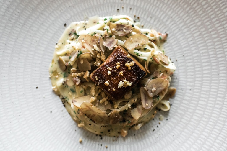 Confit Pork and Salsify Carbonara Recipe Great British Chefs