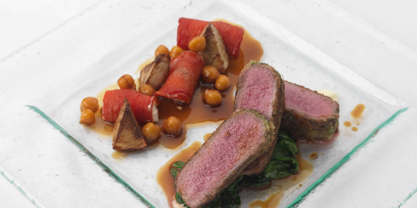 Lamb Loin Recipe With Herb Crust & Chickpeas Great British Chefs