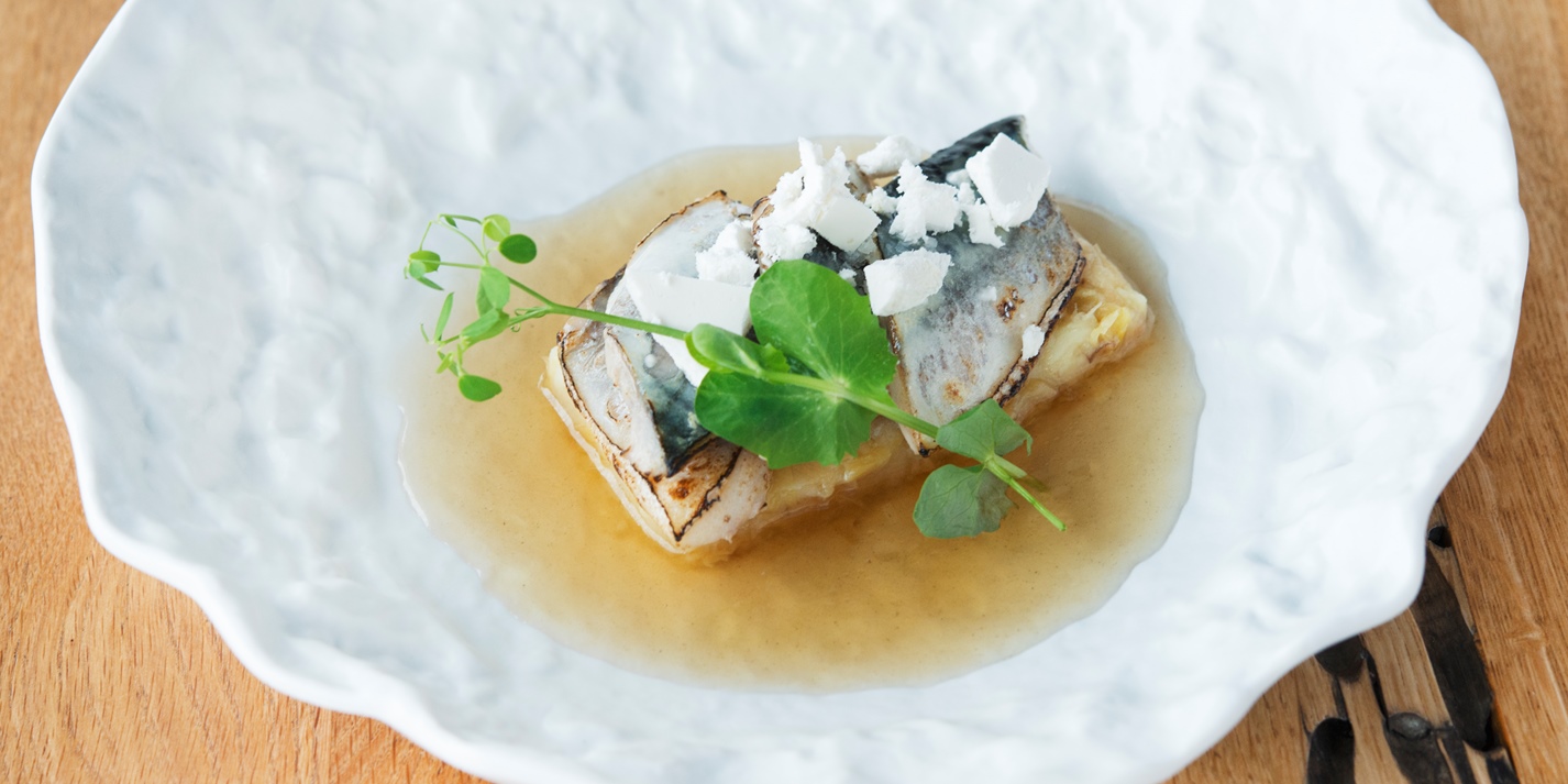 Marinated Mackerel Recipe with Leek and Potato - Great Italian Chefs