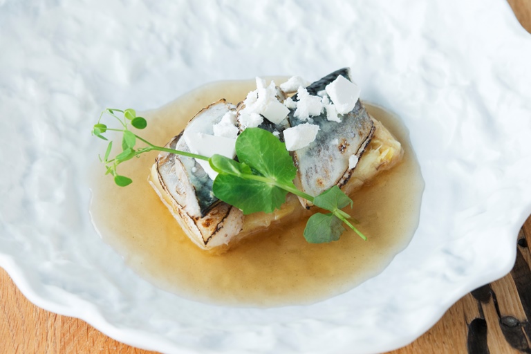 Marinated Mackerel Recipe with Leek and Potato - Great 