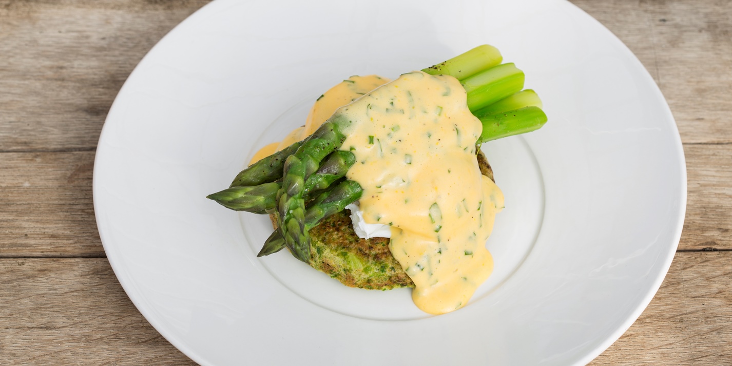 Pea Pancake Recipe with Asparagus and Poached Eggs Great British Chefs